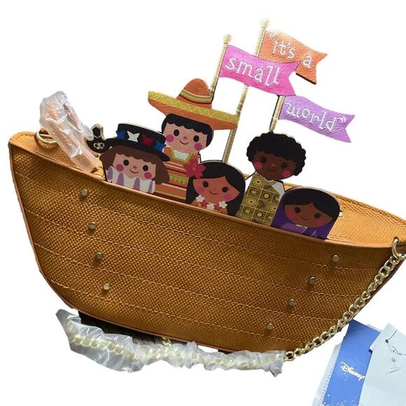 Danielle Nicole X Disney Boat WDW It’s A Small World Crossbody Bag NWT - Picture 8 of 11